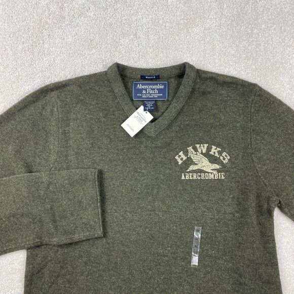 Abercrombie & Fitch Other - Vtg NWT Abercrombie & Fitch Lambs Wool V Neck Muscle Sweater